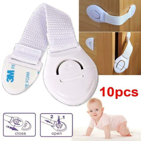 

10Pcs Baby Safety Lock Proof Cabinet Cupboard Fridge Pet Door Cupboard Lock Children Security Protector Doorstop Guard Drawer