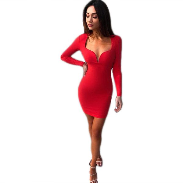 autumn new women ladies long sleeve bodycon short mini dress deep v-neck zipper solid party clubwear pencil mini dress, Black;gray
autumn new women ladies long sleeve bodycon short mini dress deep v-neck zipper solid party clubwear pencil mini dress, Black;gray
