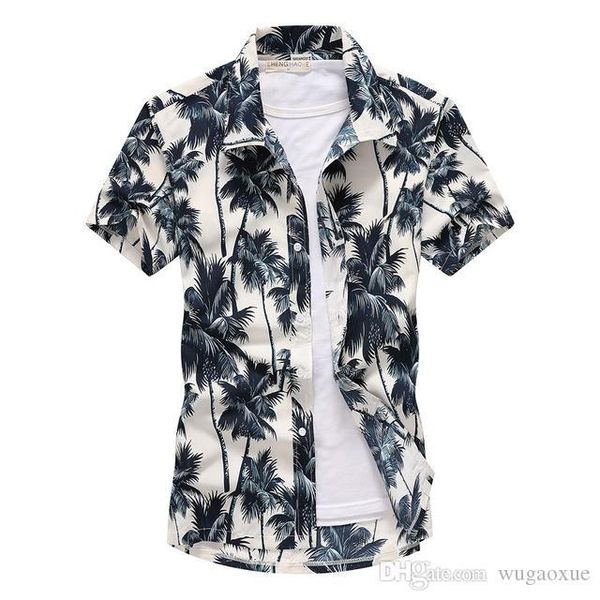 mens summer beach hawaiian shirt 2019 brand short sleeve plus size floral shirts men casual holiday vacation clothing camisas, White;black
mens summer beach hawaiian shirt 2019 brand short sleeve plus size floral shirts men casual holiday vacation clothing camisas, White;black