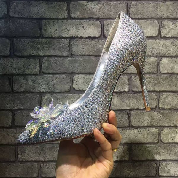 women cinderella crystal pointed toe high heels shoes studded strappy slingback stilettos leather sandals loafers bride bridal wedding pumps, Black
women cinderella crystal pointed toe high heels shoes studded strappy slingback stilettos leather sandals loafers bride bridal wedding pumps, Black