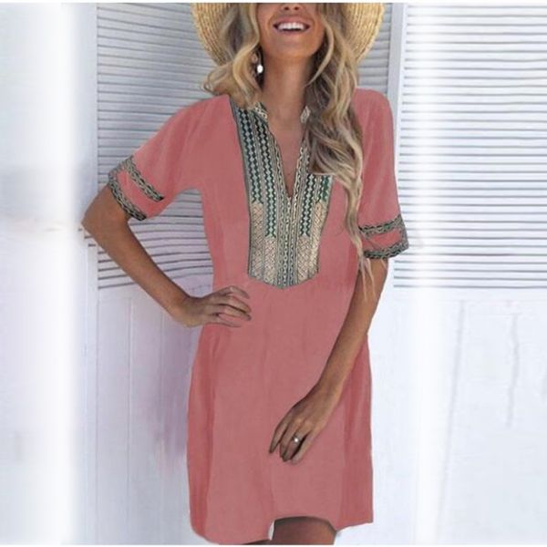 women v-neck summer dress half sleeve folk-custom print patchwork vintage dress fashion party beach dresses summer dresses new, Black;gray
women v-neck summer dress half sleeve folk-custom print patchwork vintage dress fashion party beach dresses summer dresses new, Black;gray