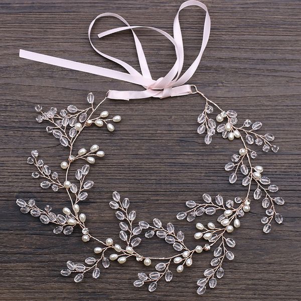 new arrival clear crystal hairband bridal wedding hair accessories with ribbons, Golden;white
new arrival clear crystal hairband bridal wedding hair accessories with ribbons, Golden;white