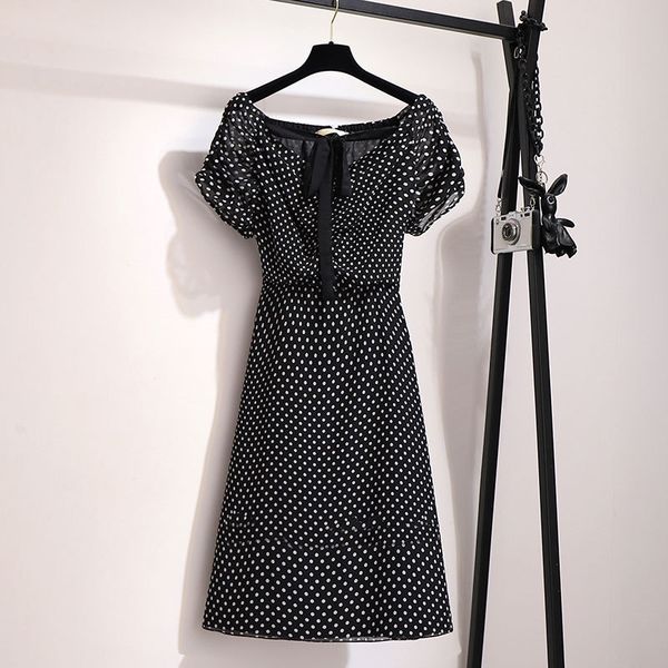 2020 new black dot oversize women clothes summer v-neck wave point women dress match slimming work wear office women dress, Black;gray
2020 new black dot oversize women clothes summer v-neck wave point women dress match slimming work wear office women dress, Black;gray