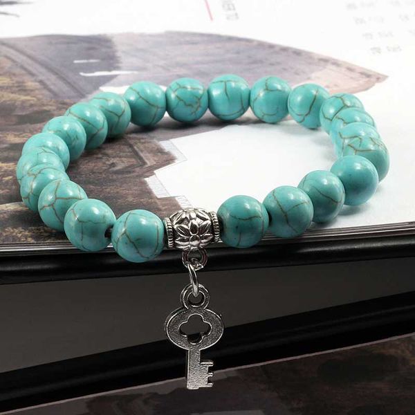 8mm natural stone bead men women bracelet key pedant elastic bracelets bangles yoga lover's charm homme female jewelry gifts, Black
8mm natural stone bead men women bracelet key pedant elastic bracelets bangles yoga lover's charm homme female jewelry gifts, Black