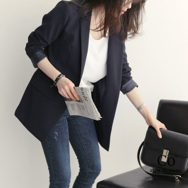 women's blazer office jacket casual buttons cotton coat fashion slim suits overcoat plus size blazers for women formal new s0268, White;black
women's blazer office jacket casual buttons cotton coat fashion slim suits overcoat plus size blazers for women formal new s0268, White;black