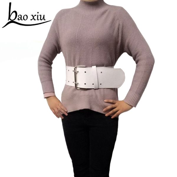 wide leather belt for women vintage fashion pu leather cool waistband white black accessories slimming belt ceinture femme y191218, Slivery;black
wide leather belt for women vintage fashion pu leather cool waistband white black accessories slimming belt ceinture femme y191218, Slivery;black