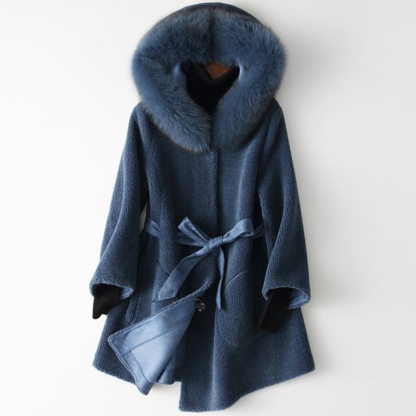 winter spring wool coat medium length female fur collar coat fashion warm mid-length hooded cloak pockets, Black
winter spring wool coat medium length female fur collar coat fashion warm mid-length hooded cloak pockets, Black