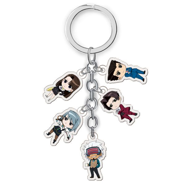 5 in 1 anime gyakuten saiban keychain cartoon figure acrylic bag pendants keyrings jewelry toys collections gift fans, Silver
5 in 1 anime gyakuten saiban keychain cartoon figure acrylic bag pendants keyrings jewelry toys collections gift fans, Silver