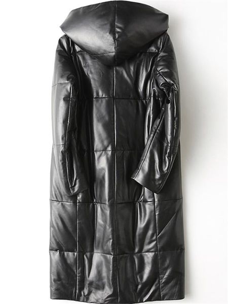 real leather jacket women genuine sheepskin leather long duck down jacket warm thick hooded overcoat jaqueta feminina, Black
real leather jacket women genuine sheepskin leather long duck down jacket warm thick hooded overcoat jaqueta feminina, Black