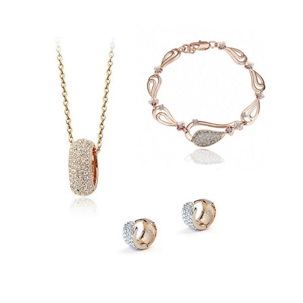 new crystal jewelry set gold-color necklace earring jewelry sets fashion for women, Silver
new crystal jewelry set gold-color necklace earring jewelry sets fashion for women, Silver