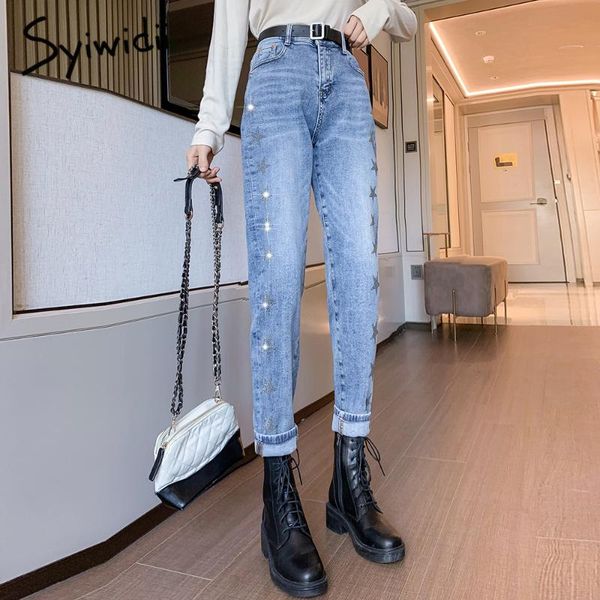 stretch high waist jeans woman pattern mom jeans denim pants embroidered flares print casual 2020 korean fashion spandex beading, Blue
stretch high waist jeans woman pattern mom jeans denim pants embroidered flares print casual 2020 korean fashion spandex beading, Blue