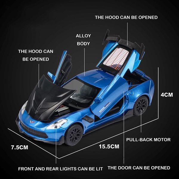 diecast 1:32 corvette supercar model car metal alloy car simulation pull back vehicles cars toys for kids gifts for children y200318
diecast 1:32 corvette supercar model car metal alloy car simulation pull back vehicles cars toys for kids gifts for children y200318