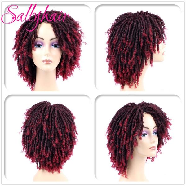 synthetic wigs sallyhair short dreadlock hair wig for black woman 14 inch ombre burgundy brown color curly faux locs braids
synthetic wigs sallyhair short dreadlock hair wig for black woman 14 inch ombre burgundy brown color curly faux locs braids