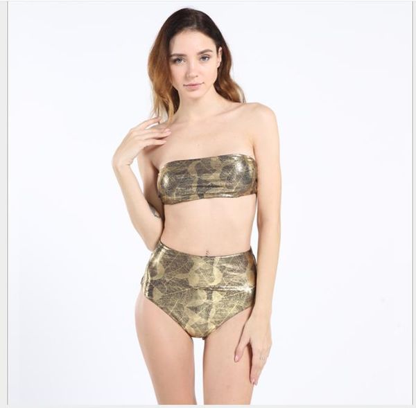 2019 european and american new swimming suit golden split high waist bikini sexy
2019 european and american new swimming suit golden split high waist bikini sexy