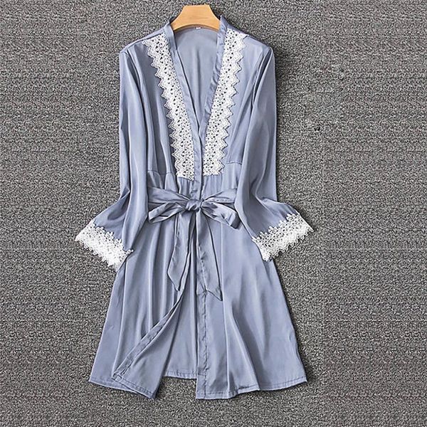 2019 women pajamas long robe lingerie women silk satin bathrobe lace robe long sleeve nightgown sleepwear pijama mujer, Black;red
2019 women pajamas long robe lingerie women silk satin bathrobe lace robe long sleeve nightgown sleepwear pijama mujer, Black;red