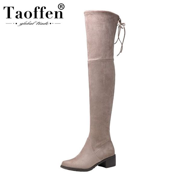 taoffen ladies winter stretch boots fashion over the knee boots round toe solid color winter warm long footwear size 34-40, Black
taoffen ladies winter stretch boots fashion over the knee boots round toe solid color winter warm long footwear size 34-40, Black