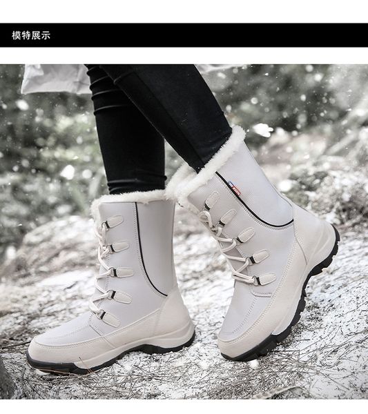 snow boots women 2019 winter new mid boots waterproof non-slip plus velvet thickening mother cotton shoes women's large size, Black
snow boots women 2019 winter new mid boots waterproof non-slip plus velvet thickening mother cotton shoes women's large size, Black