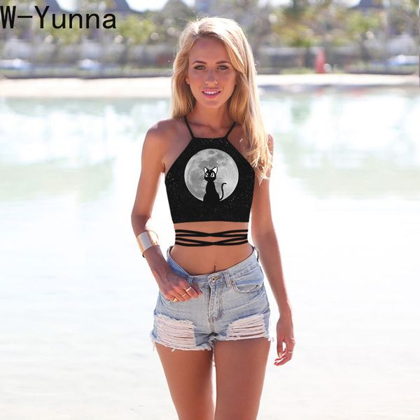 w-yunna cat on moon print backless tank women gothic lace up black crop mujer verano 2019 streetwear shirts, White
w-yunna cat on moon print backless tank women gothic lace up black crop mujer verano 2019 streetwear shirts, White