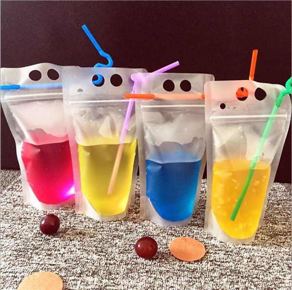 500/750ml drink pouches bags frosted zipper stand-up plastic drinking bag with straw reclosable zipper heavy duty hand-held translucent
500/750ml drink pouches bags frosted zipper stand-up plastic drinking bag with straw reclosable zipper heavy duty hand-held translucent