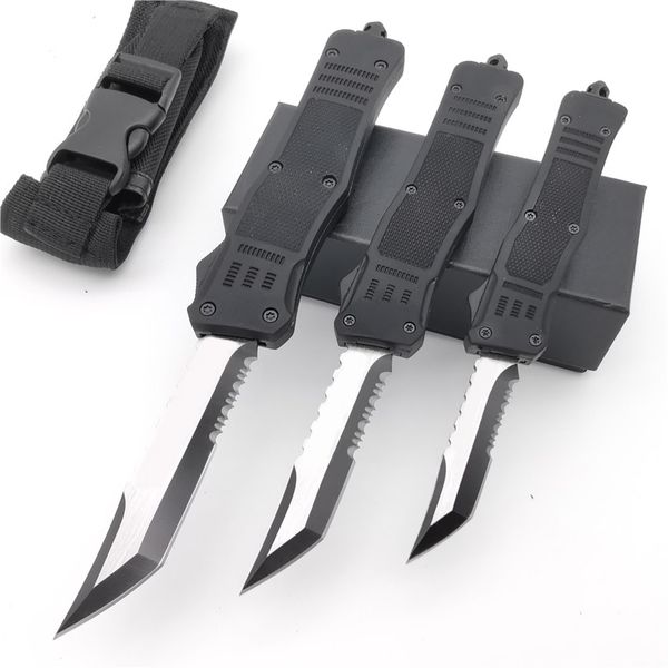 3 Sizes 616 D/A Automatic Knives Hellhound Tanto Serrated 440C Steel Blade Zinc-aluminum Handle EDC Tactical Knife with nylon sheath
3 Sizes 616 D/A Automatic Knives Hellhound Tanto Serrated 440C Steel Blade Zinc-aluminum Handle EDC Tactical Knife with nylon sheath