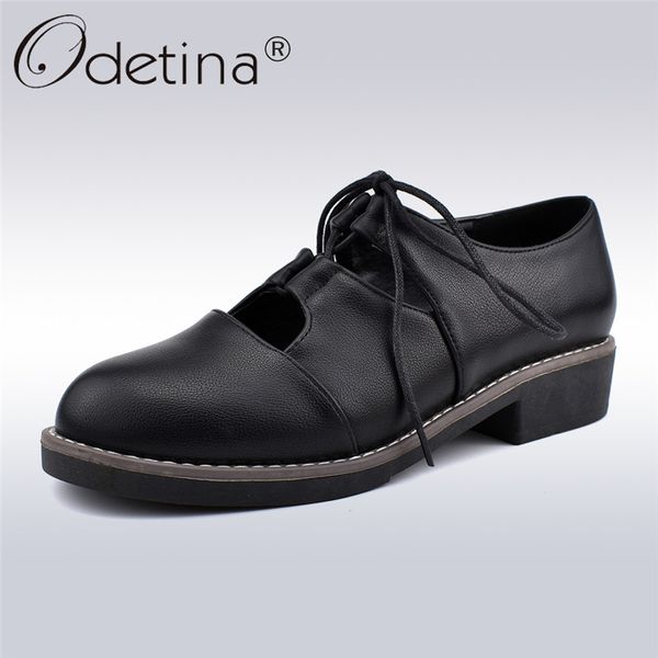 odetina new fashion women platform shoes cuts out lace up flat shoes autumn loafers round toe casual flats big size 35-43, Black
odetina new fashion women platform shoes cuts out lace up flat shoes autumn loafers round toe casual flats big size 35-43, Black