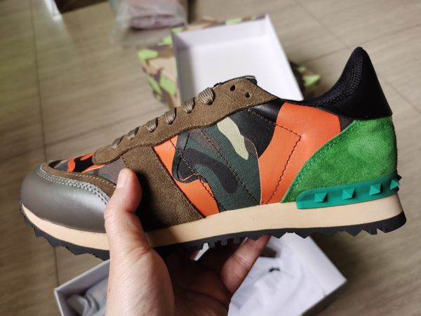 with box fashion stud camouflage sneakers shoes footwear men women genuine leather flats designer rockrunner trainers star casual shoes eu46, Black
with box fashion stud camouflage sneakers shoes footwear men women genuine leather flats designer rockrunner trainers star casual shoes eu46, Black