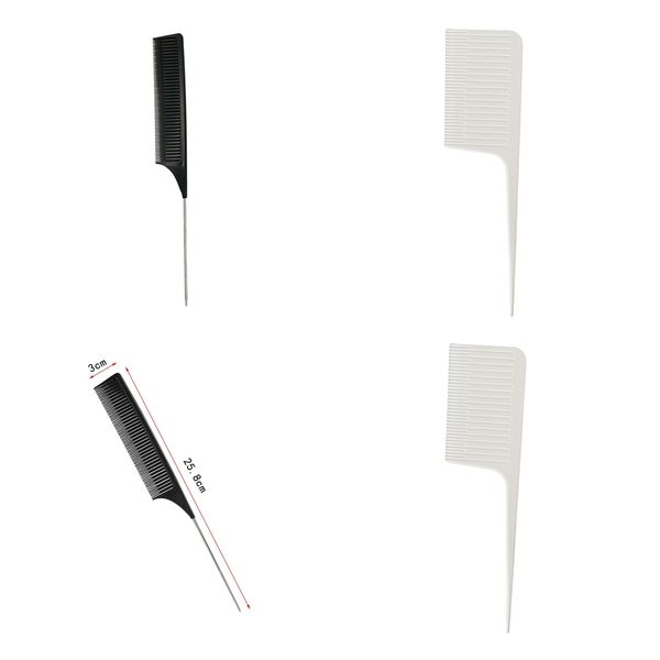 4x highlight combs, professional rat tail combs, heat resistant teasing combs with pintail for salon and home use, Silver
4x highlight combs, professional rat tail combs, heat resistant teasing combs with pintail for salon and home use, Silver