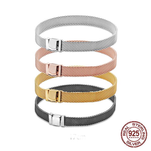 classic basic s925 sterling silver watch mesh bracelets pandora reflexion safety chains charms for women diy beads jewelry gifts, Golden;silver
classic basic s925 sterling silver watch mesh bracelets pandora reflexion safety chains charms for women diy beads jewelry gifts, Golden;silver