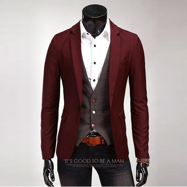 2015 new men suit han edition cultivate one's morality leisure pure color suit 8 color optional fashion slim blazer, White;black
2015 new men suit han edition cultivate one's morality leisure pure color suit 8 color optional fashion slim blazer, White;black