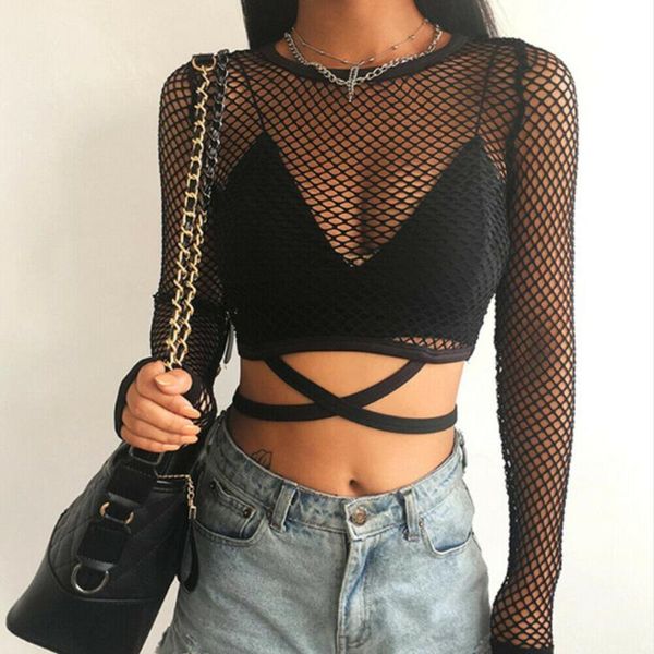 women's tanks & camis women sheer mesh crop bandage fish net vest see through tank elegant party club streetwear ladies beachwear, White
women's tanks & camis women sheer mesh crop bandage fish net vest see through tank elegant party club streetwear ladies beachwear, White