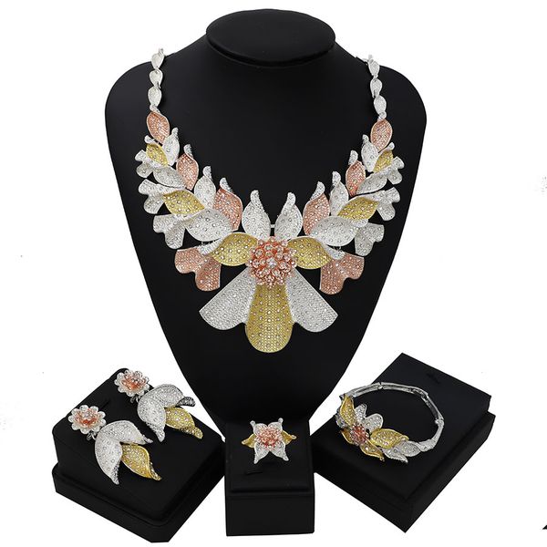 tsround colorful pendant with spiral rattan 4pcs african dubai jewelry sets for women three tones party wedding cz jewellery, Silver
tsround colorful pendant with spiral rattan 4pcs african dubai jewelry sets for women three tones party wedding cz jewellery, Silver