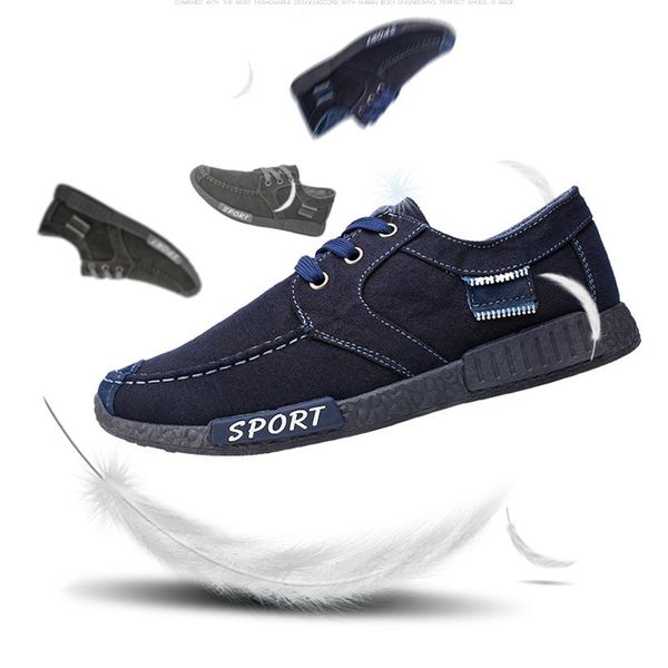 spring, summer and autumn classic men's denim canvas shoes casual lightweight flat men's shoes, Black
spring, summer and autumn classic men's denim canvas shoes casual lightweight flat men's shoes, Black