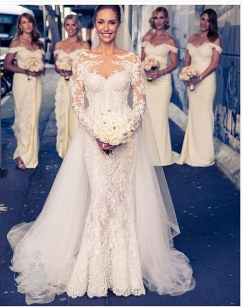 2019 new long sleeve muslim mermaid wedding dresses detachable train princess african plus size vintage wedding dress beach ing, White
2019 new long sleeve muslim mermaid wedding dresses detachable train princess african plus size vintage wedding dress beach ing, White