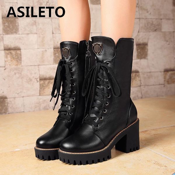 asileto women's thick high heels boots platform lace up gothic shoes lace up motorcycle boots bota feminina zapatos s637, Black
asileto women's thick high heels boots platform lace up gothic shoes lace up motorcycle boots bota feminina zapatos s637, Black