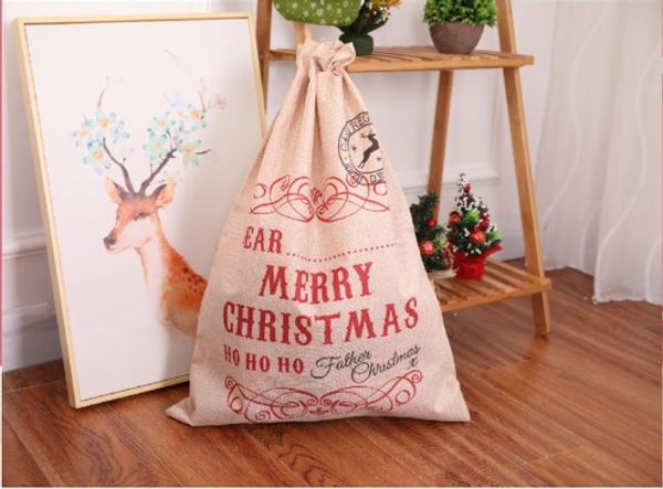 free shipping 1PC Gift Bag Christmas Drawstring Canvas Santa Sack Rustic Vintage Christmas stocking bags Decoration
free shipping 1PC Gift Bag Christmas Drawstring Canvas Santa Sack Rustic Vintage Christmas stocking bags Decoration