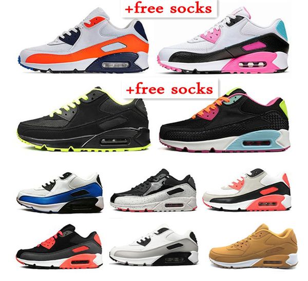with socks 2020 air cushion 90 running shoes black white blue for women men sport shoes trainers sneakers 5.5-11
with socks 2020 air cushion 90 running shoes black white blue for women men sport shoes trainers sneakers 5.5-11