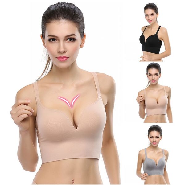 women sports bra vest crop camisole yoga tank workout gym bras seamless padded racerback hx02, White;black
women sports bra vest crop camisole yoga tank workout gym bras seamless padded racerback hx02, White;black
