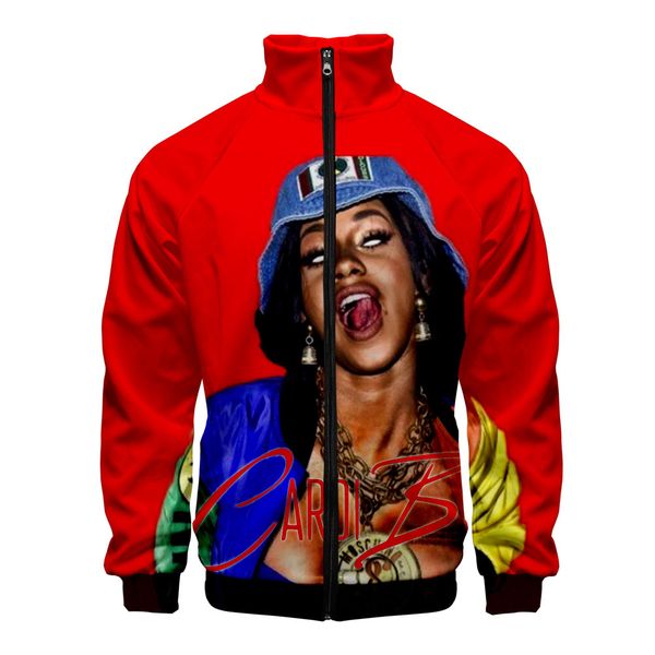 cardi b rapper women hoodies designer 3d printed zipper up slim fit sweatshirts baseball pullovers, Black
cardi b rapper women hoodies designer 3d printed zipper up slim fit sweatshirts baseball pullovers, Black