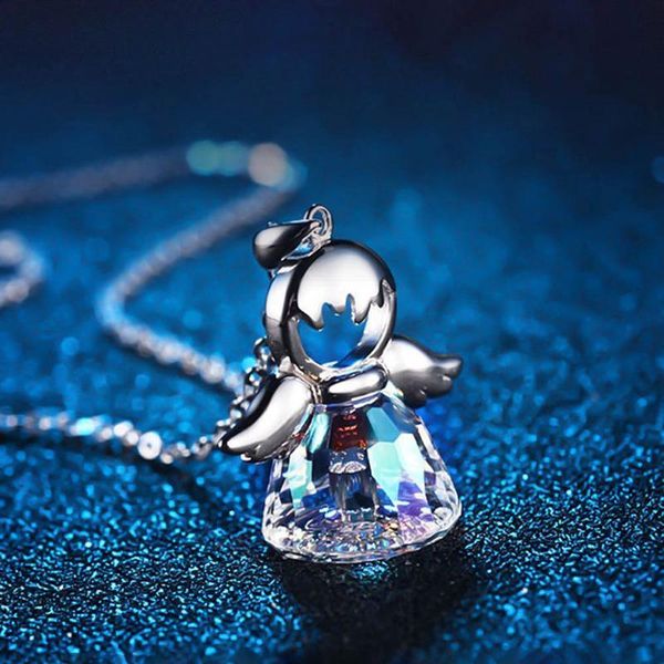 lovely austria crystal angel pendant necklace silver color chain necklace for women romantic girlfriend gift
lovely austria crystal angel pendant necklace silver color chain necklace for women romantic girlfriend gift