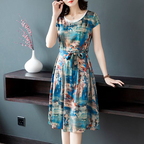 new arrival women summer dress female short sleeve vintage print dresses office ladies a-line dress plus size vestidos mujer, Black;gray
new arrival women summer dress female short sleeve vintage print dresses office ladies a-line dress plus size vestidos mujer, Black;gray