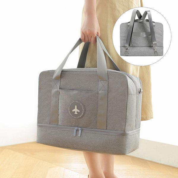 dry and wet separation travel duffel bag gym fitness storage bag weekend luggage package supplies
dry and wet separation travel duffel bag gym fitness storage bag weekend luggage package supplies