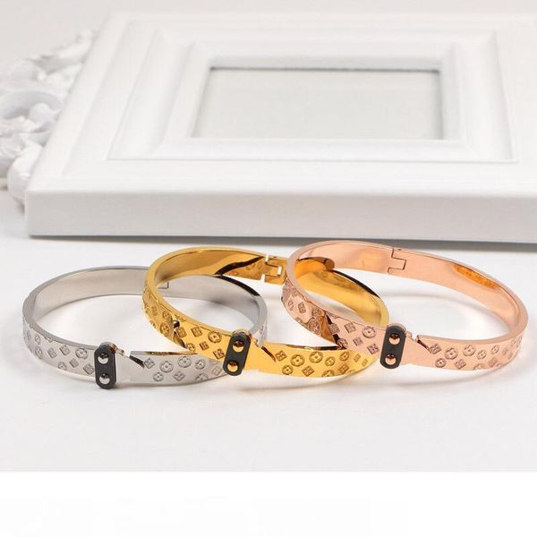 luxury designer jewelry women bracelets new mens fashion stainless steel bangle rose gold silver bracelets jewelry, Black
luxury designer jewelry women bracelets new mens fashion stainless steel bangle rose gold silver bracelets jewelry, Black