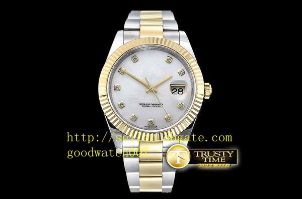men's date sport watches asia 2813 automatic movement white mother of pearl dial with diamond markers two tone 18k watches, Slivery;black
men's date sport watches asia 2813 automatic movement white mother of pearl dial with diamond markers two tone 18k watches, Slivery;black