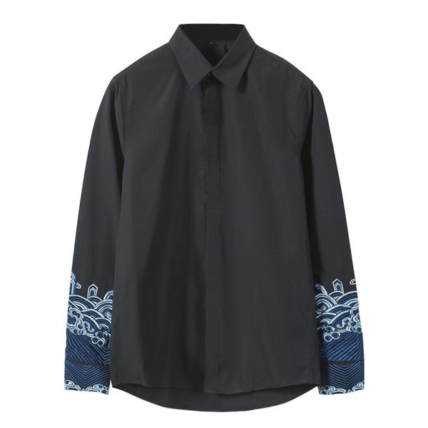 men's tang suit shirts embroidered slim long sleeve shirt male chinese style spring autumn black white fit jackets, White;black
men's tang suit shirts embroidered slim long sleeve shirt male chinese style spring autumn black white fit jackets, White;black