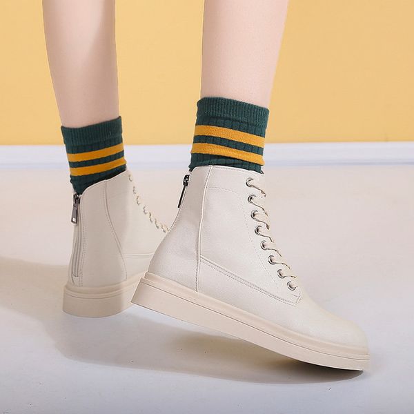 fashion flat shoes woman leather boots platform lace up women shoes ankle boots girls 35-40, Black
fashion flat shoes woman leather boots platform lace up women shoes ankle boots girls 35-40, Black