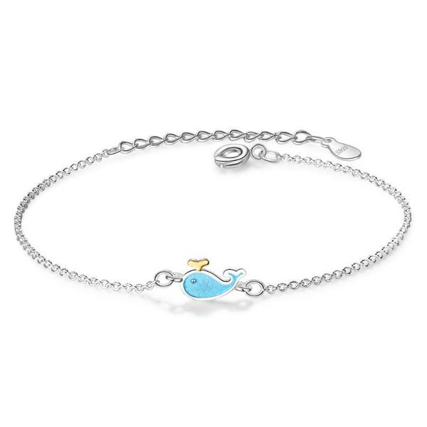 new cute little whale aquatic creatures bracelets for women 925 sterling silver jewelry party girl's bracelets pulseras sab2, Black
new cute little whale aquatic creatures bracelets for women 925 sterling silver jewelry party girl's bracelets pulseras sab2, Black