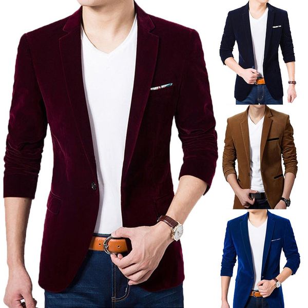 autumn winter casual blazer men jackets blazers soft velvet long sleeve blazers lapel collar button pocket slim blazer jacket, White;black
autumn winter casual blazer men jackets blazers soft velvet long sleeve blazers lapel collar button pocket slim blazer jacket, White;black