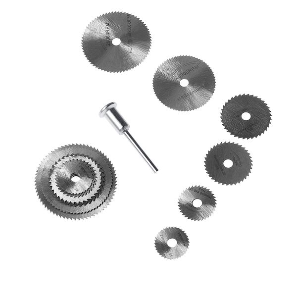 7pcs hss rotary tools circular saw blades cutting discs mandrel cutoff cutter
7pcs hss rotary tools circular saw blades cutting discs mandrel cutoff cutter