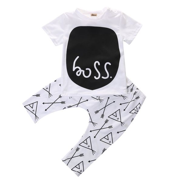 newborn baby boy girl clothing set print boss t-shirt pants 2pcs outfits bebek giyim clothes 0-24m, White
newborn baby boy girl clothing set print boss t-shirt pants 2pcs outfits bebek giyim clothes 0-24m, White
