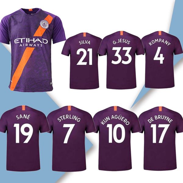City 3rd Purple Soccer Jersey 18/19 #10 KUN AGUERO Football Shirt 2019 # 17 DE BRUYNE #33 G.JESUS Third Football Uniform
City 3rd Purple Soccer Jersey 18/19 #10 KUN AGUERO Football Shirt 2019 # 17 DE BRUYNE #33 G.JESUS Third Football Uniform